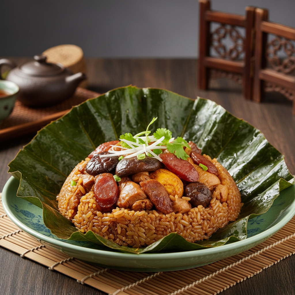 Lotus Leaf Wrapped Sticky Rice Chicken